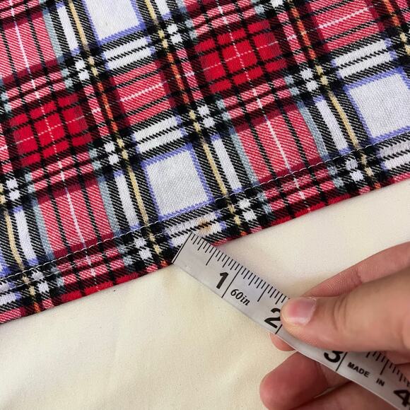 Vtg Y2K 2000s Red Plaid Turtleneck Top Plus Sz XL Holiday Christmas - Picture 5 of 8